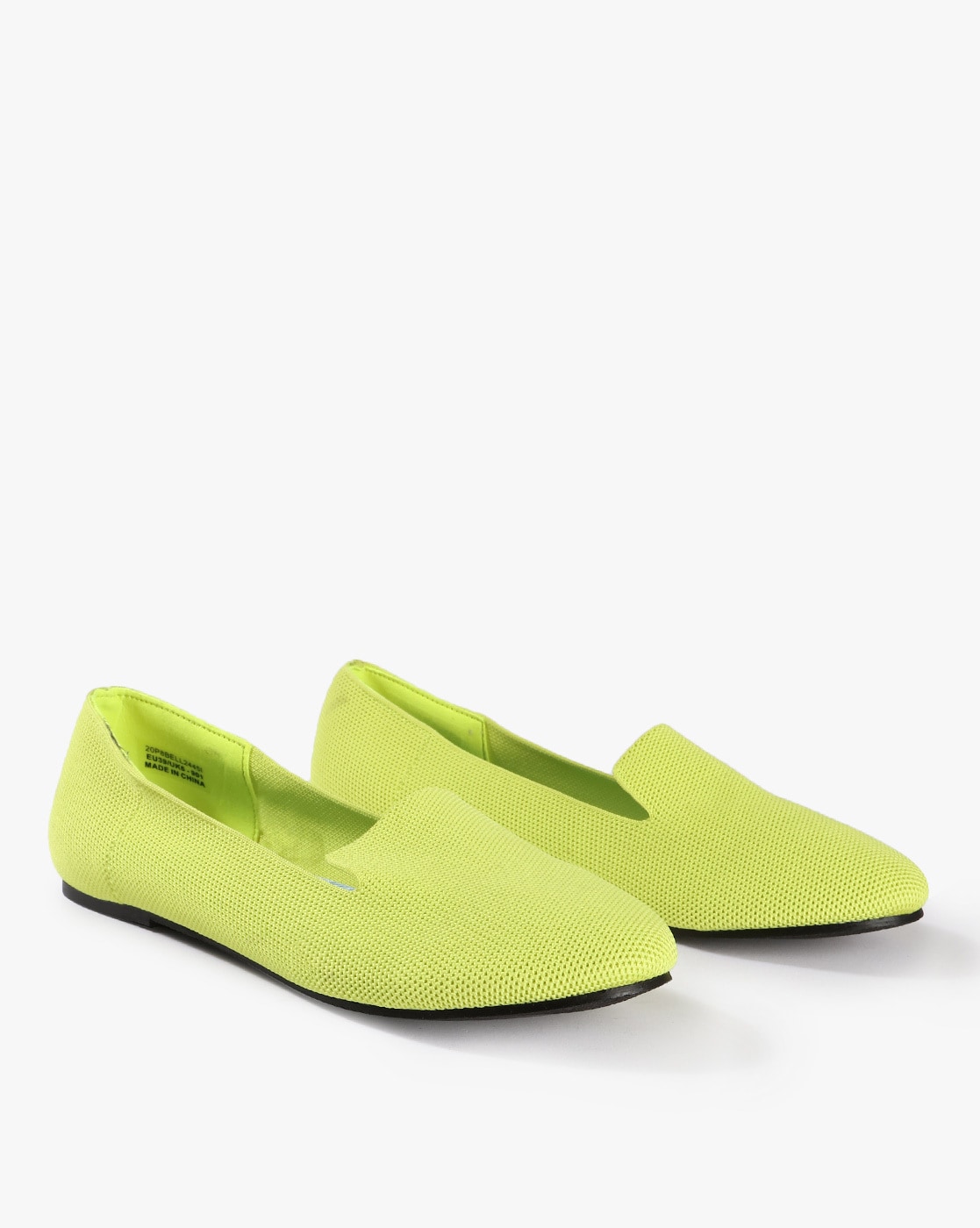 Lime green flats sale women's shoes