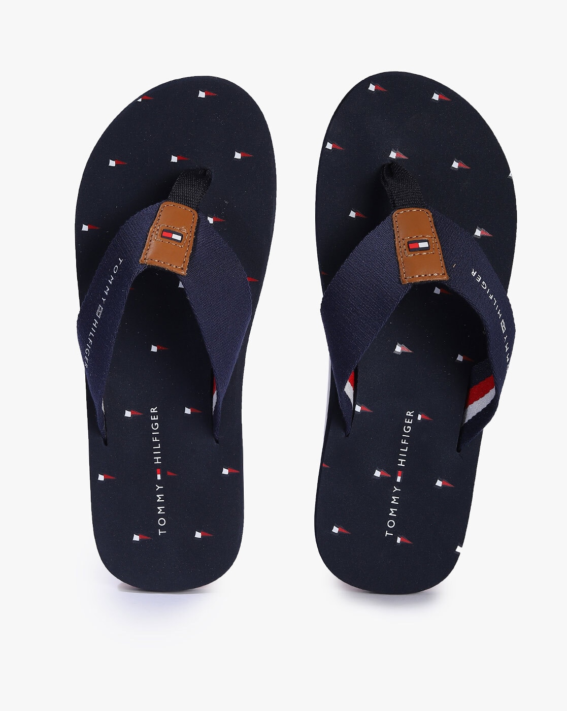 tommy hilfiger navy blue flip flops