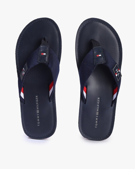 tommy hilfiger navy blue flip flops