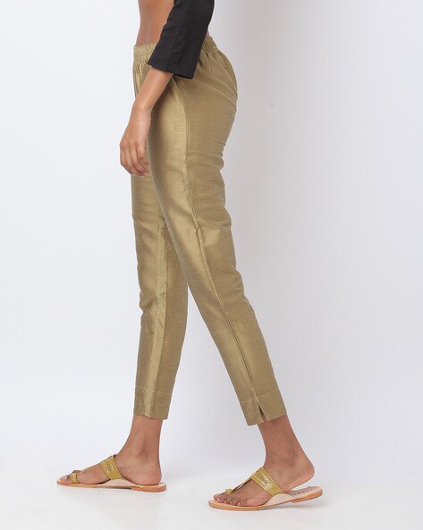 Buy Gold Pants for Women by GO COLORS Online