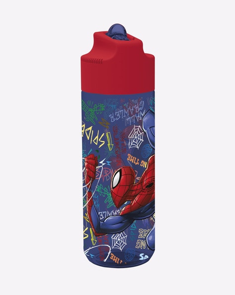 Printed Water Bottle - Red/Spider-Man - Kids