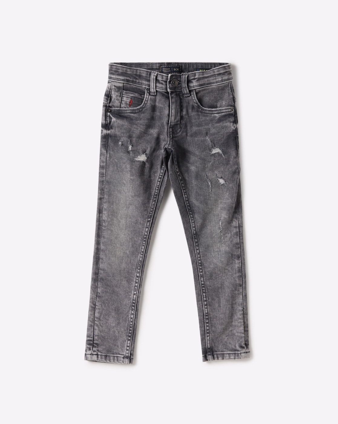 light grey distressed jeans