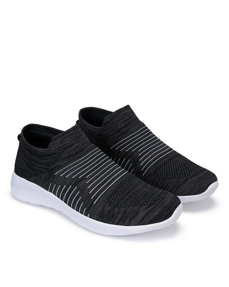 Striped Flat Slip-on Shoes 