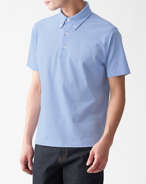 button down polo t shirt