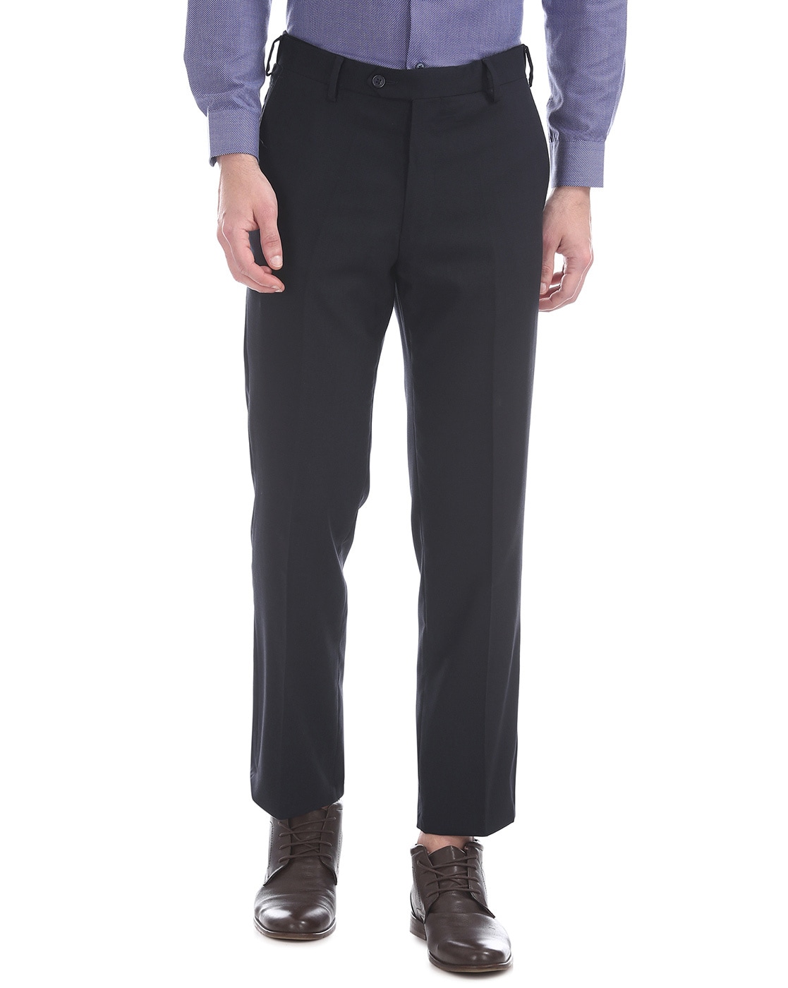 Shining Sky Blue Regular Fit Stylish Trousers