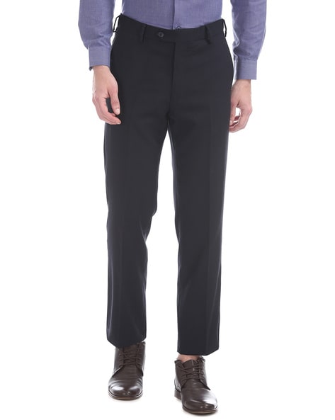 Decible Polyster Blend Formal Trousers For Man formal pants blue  pant  trousers for men
