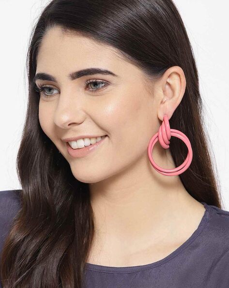 Pink on sale western earrings