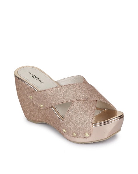 Embellished Criss Cross Wedges (Image - 1)