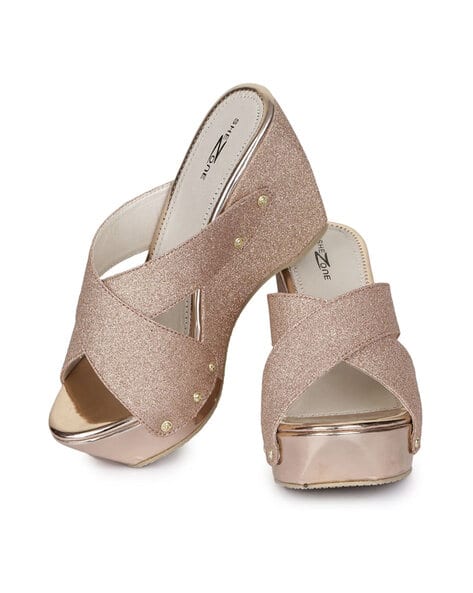 Embellished Criss Cross Wedges (Image - 2)