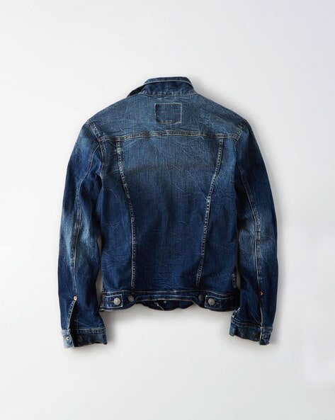 Denim jacket with on sale eagle on back