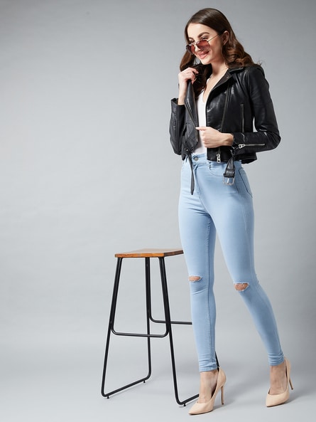 PacSun Light Blue Distressed High Waisted Jeggings