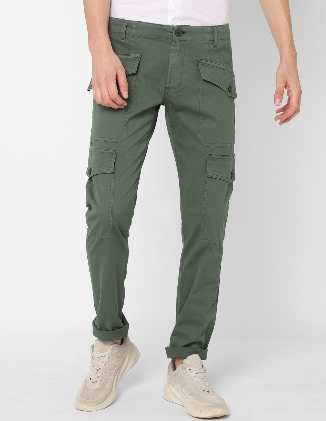 green armani pants