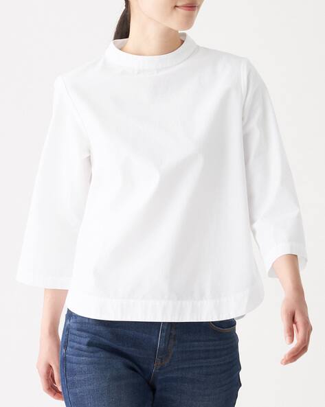 Cotton Washed Boxy Sleeve Blouse