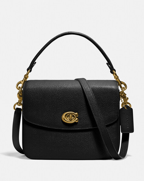 Buy Coach Polished Pebbled Leather Cassie Crossbody | Black Color Women |  AJIO LUXE