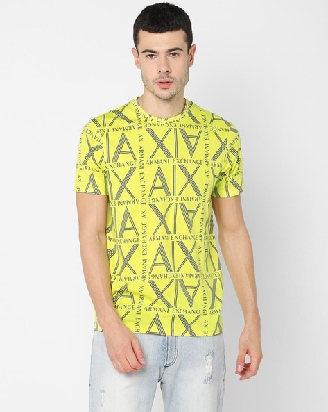 yellow armani t shirt