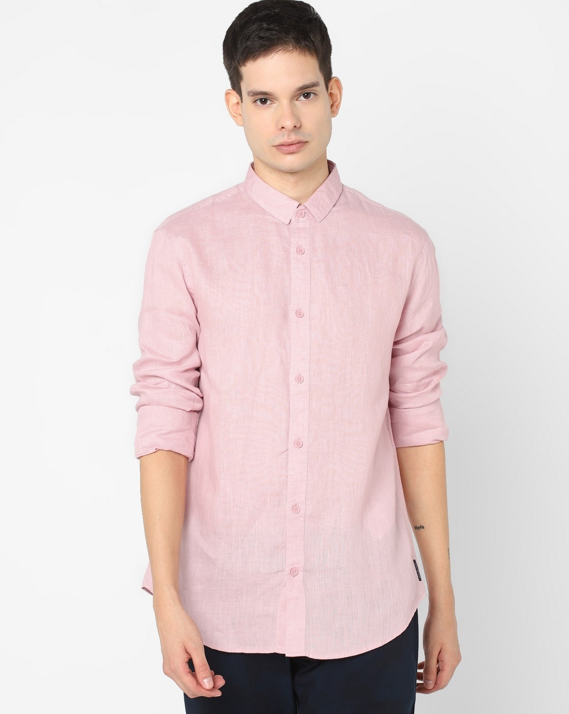 armani exchange linen shirt