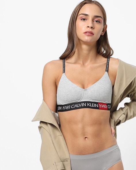 Calvin Klein Gray Bras & Bra Sets for Women for sale