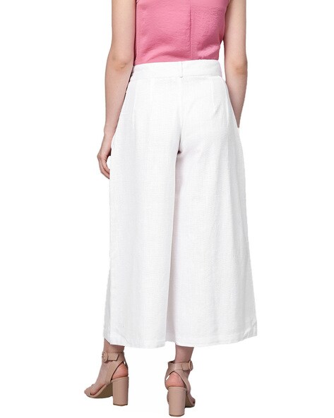 Buy White Trousers & Pants for Women by Jaipur Kurti Online