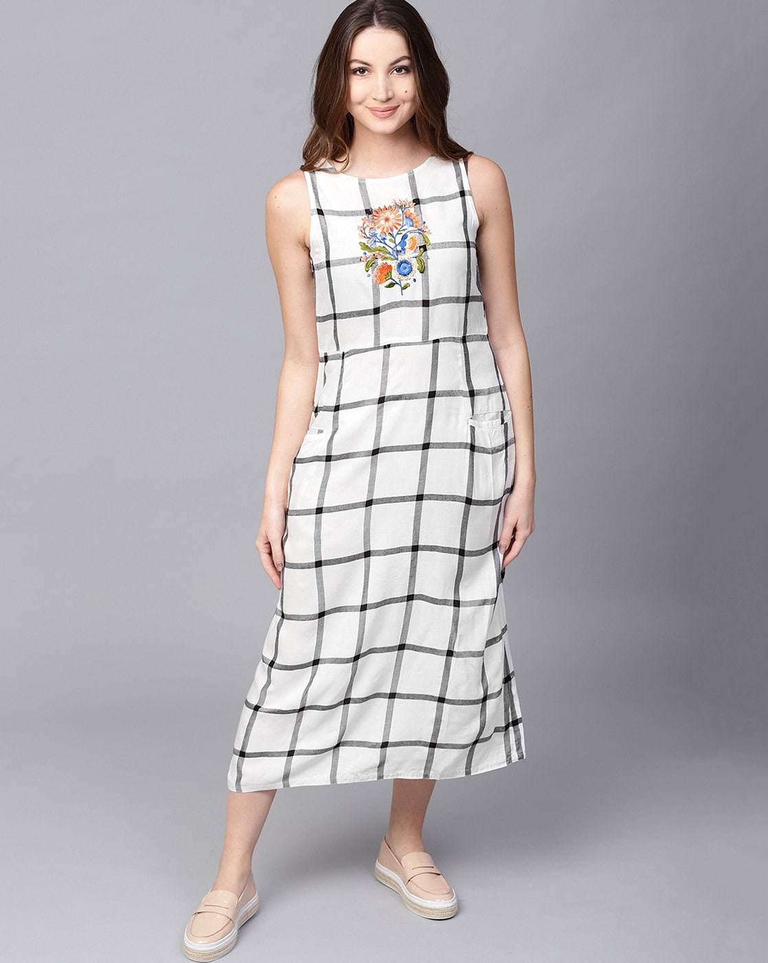 gray a line dress