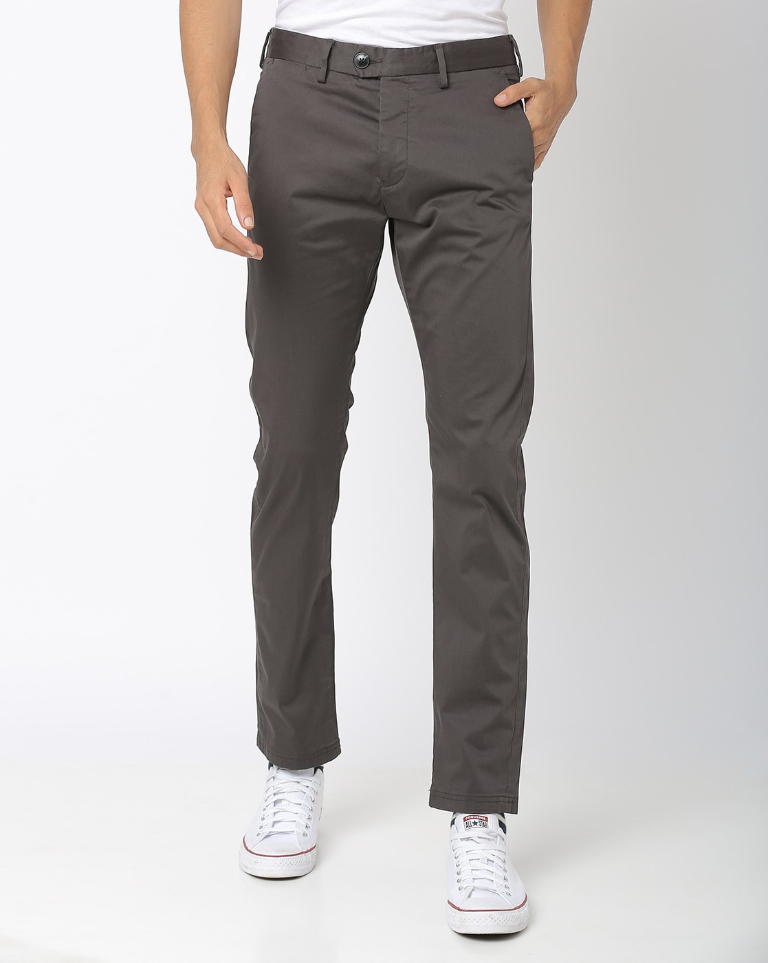 Buy Men White Straight Fit Solid Linen Regular Trousers online  Looksgudin