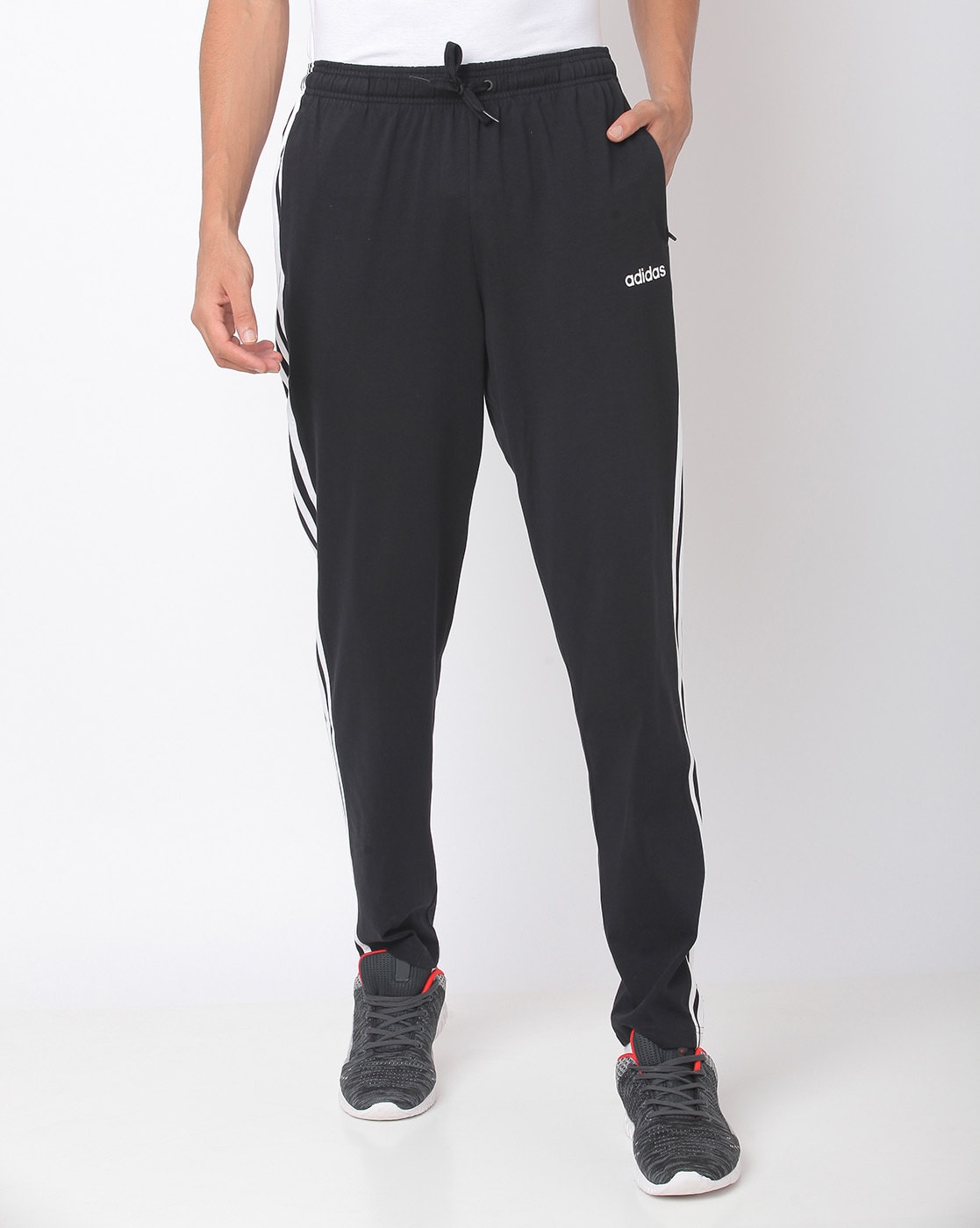 adidas black trackpants