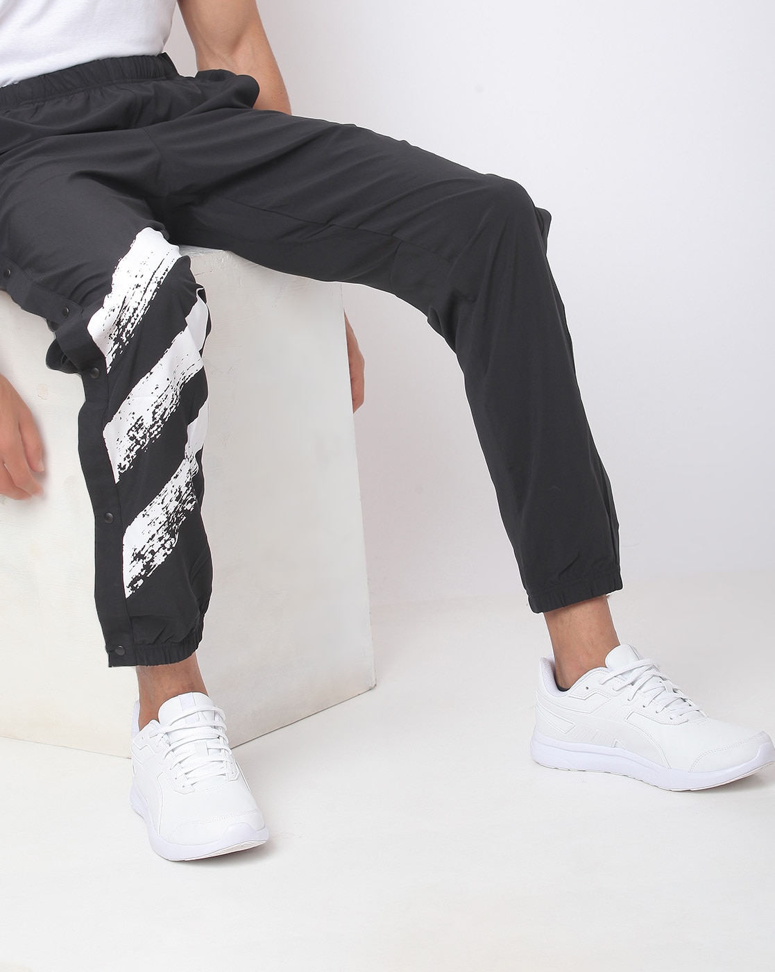 Buy Black Track Pants for Girls by Elle Kids Online | Ajio.com