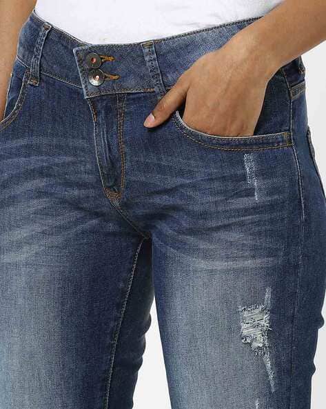 Washed & Distressed Slim Fit Jeans (Image - 2)