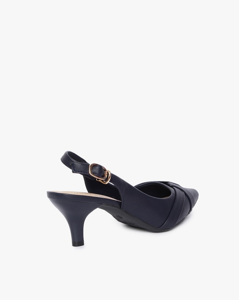 KITTEN – NAVY low heel slingback | miMaO ®