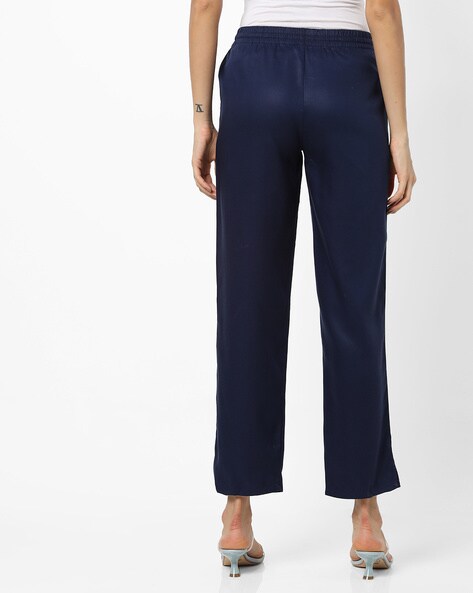 Drawstring Waist & Reflective Trim Lounge Pants