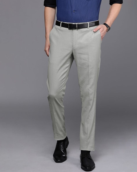 Buy online Grey Polyester Flat Front Trousers Formal from Bottom Wear for  Men by Suitltd for ₹869 at 65% off | 2024 Limeroad.com