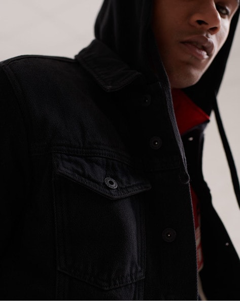 hooded highwayman trucker jacket