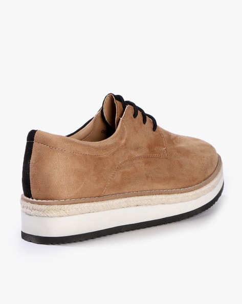 Women Colourblock Lace-Up Black Casual Shoes (Image - 3)