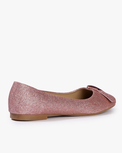 Girls glitter ballet online flats