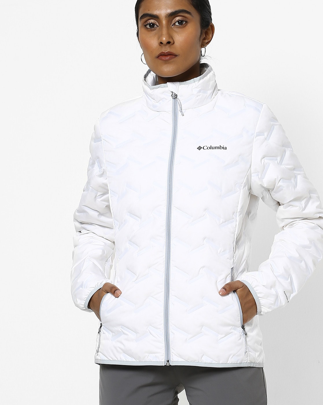 columbia white down jacket