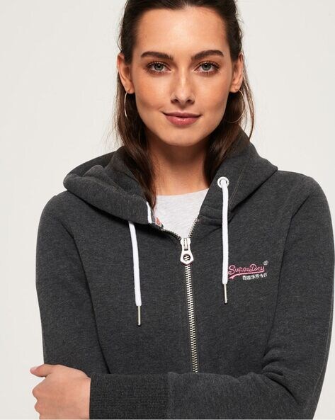 Superdry Orange Label Zip Hoodie - Women's Womens Hoodies-and