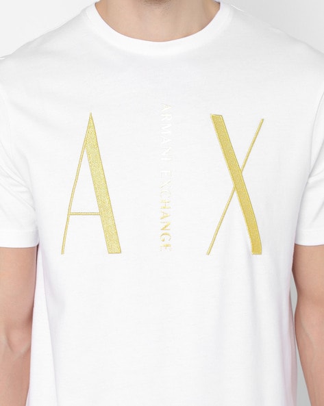 Armani Exchange city text logo t-shirt in black