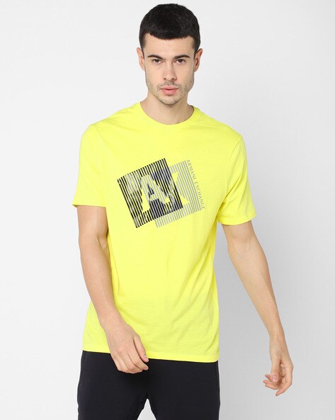 yellow armani t shirt