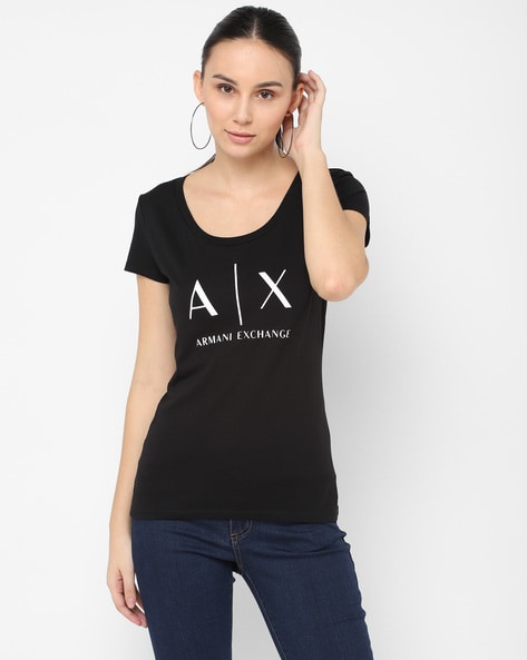 Buy Black Tshirts for Women by ARMANI EXCHANGE Online 