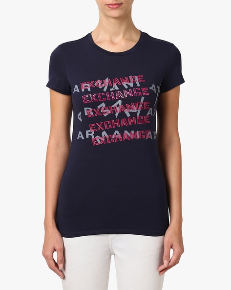Buy Blue Tshirts for Women by ARMANI EXCHANGE Online 