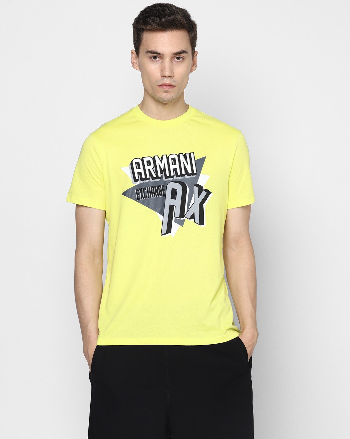 yellow armani t shirt