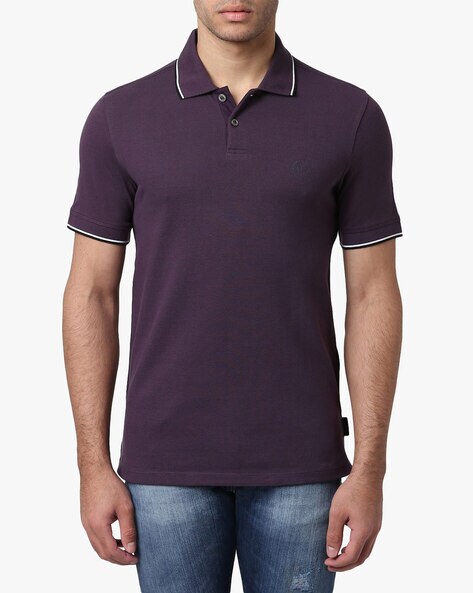 purple armani exchange t shirt