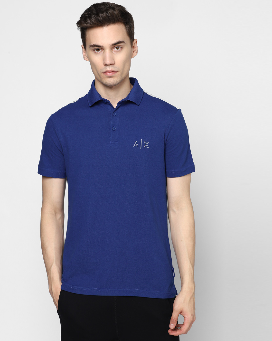 armani exchange blue t shirt
