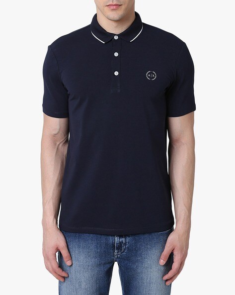 armani exchange navy blue shirt