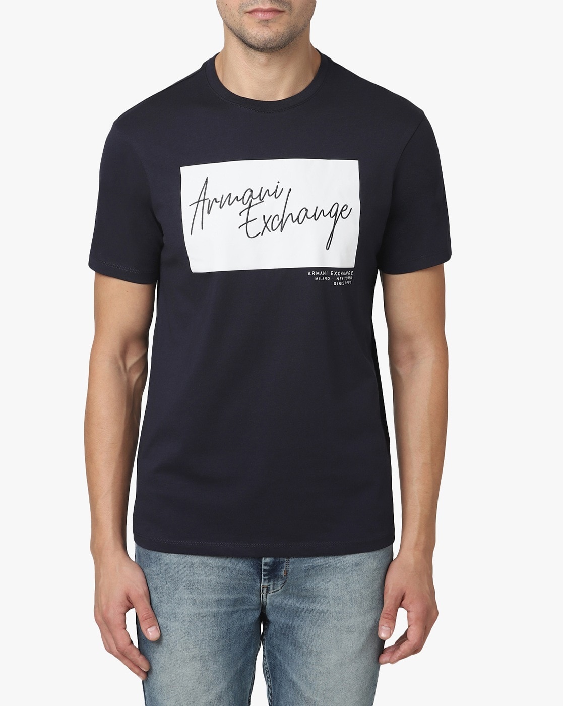 Buy Navy Blue Tshirts for Men by ARMANI EXCHANGE Online