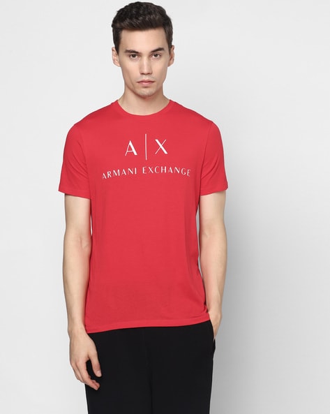 Introducir 53+ imagen armani exchange red t shirt