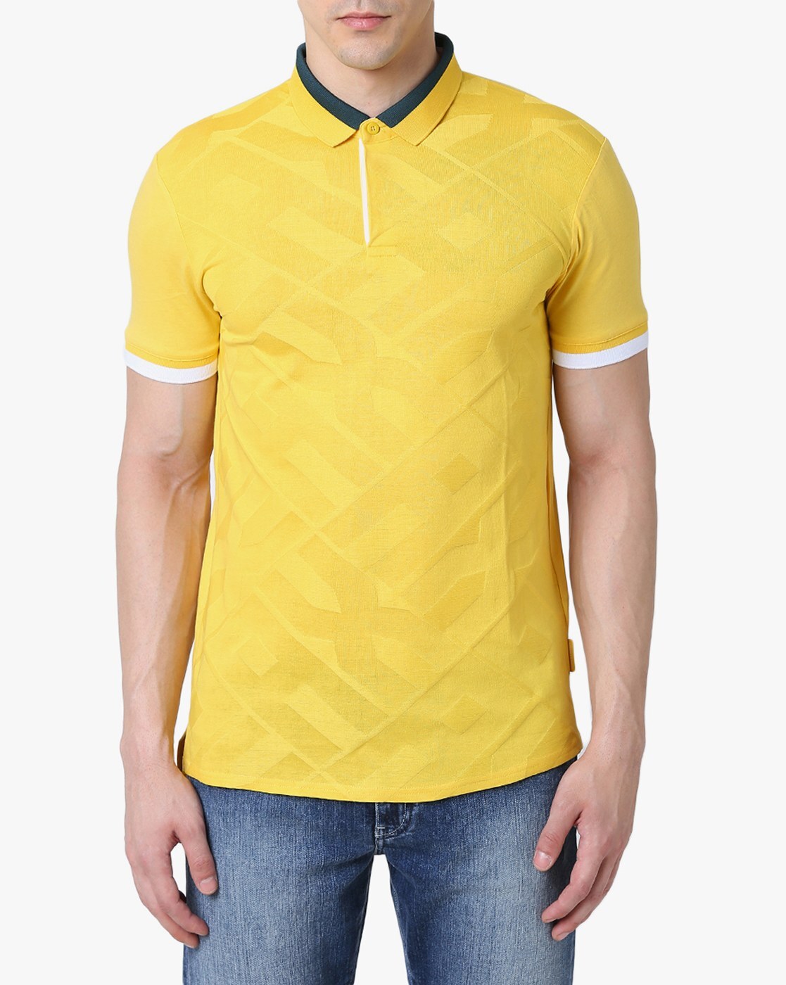 yellow armani t shirt