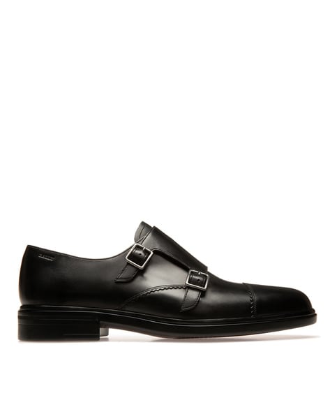 Churchs Leather Almond-toe Monk Shoes in Black for Men Mens Shoes Slip-on shoes Monk shoes 