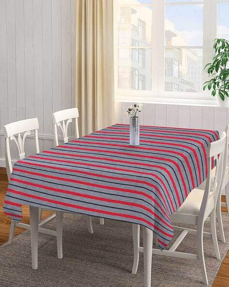 DHROHAR Striped 6 Seater Table Cover