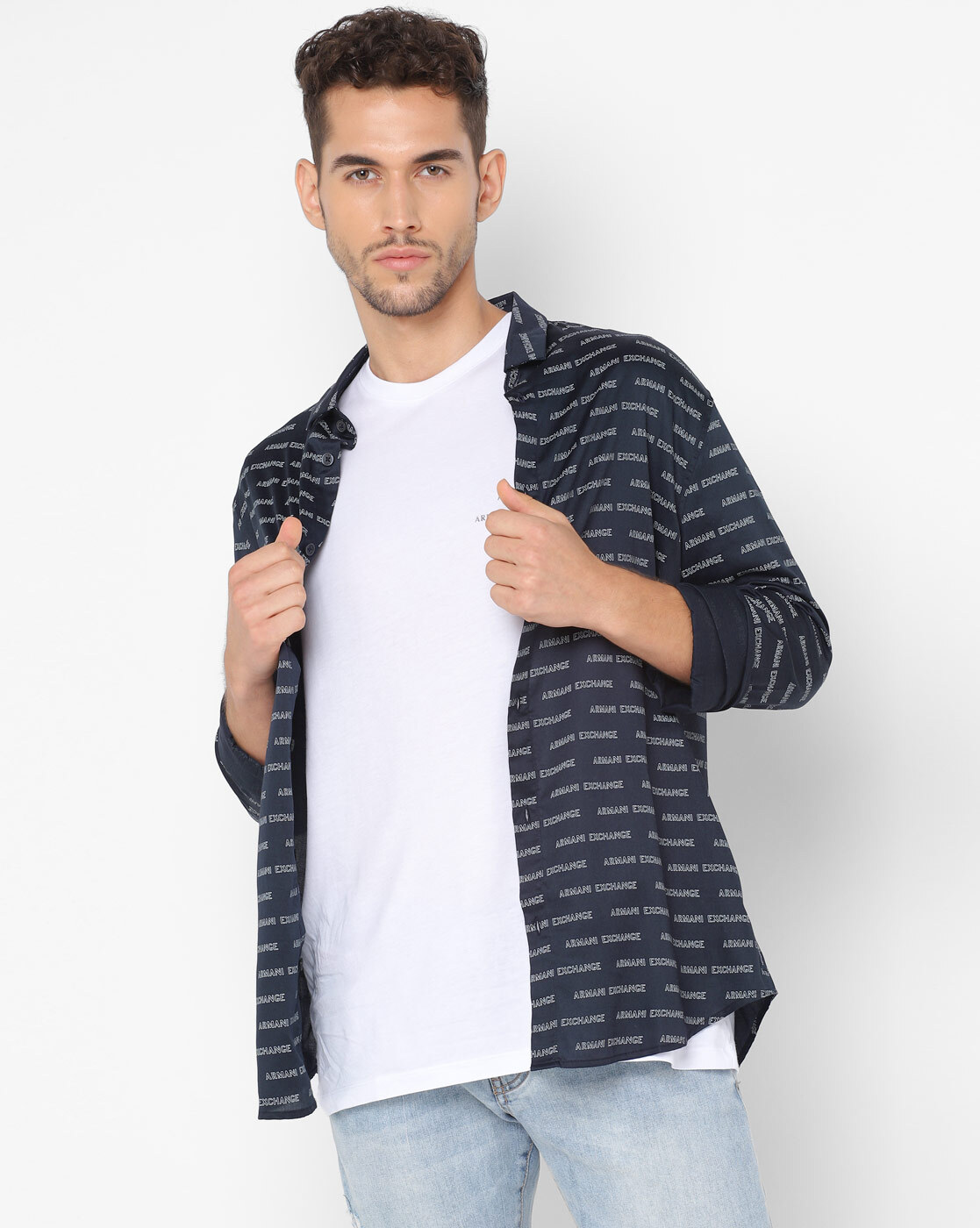 Buy Navy Blue Shirts for Men by ARMANI EXCHANGE Online 