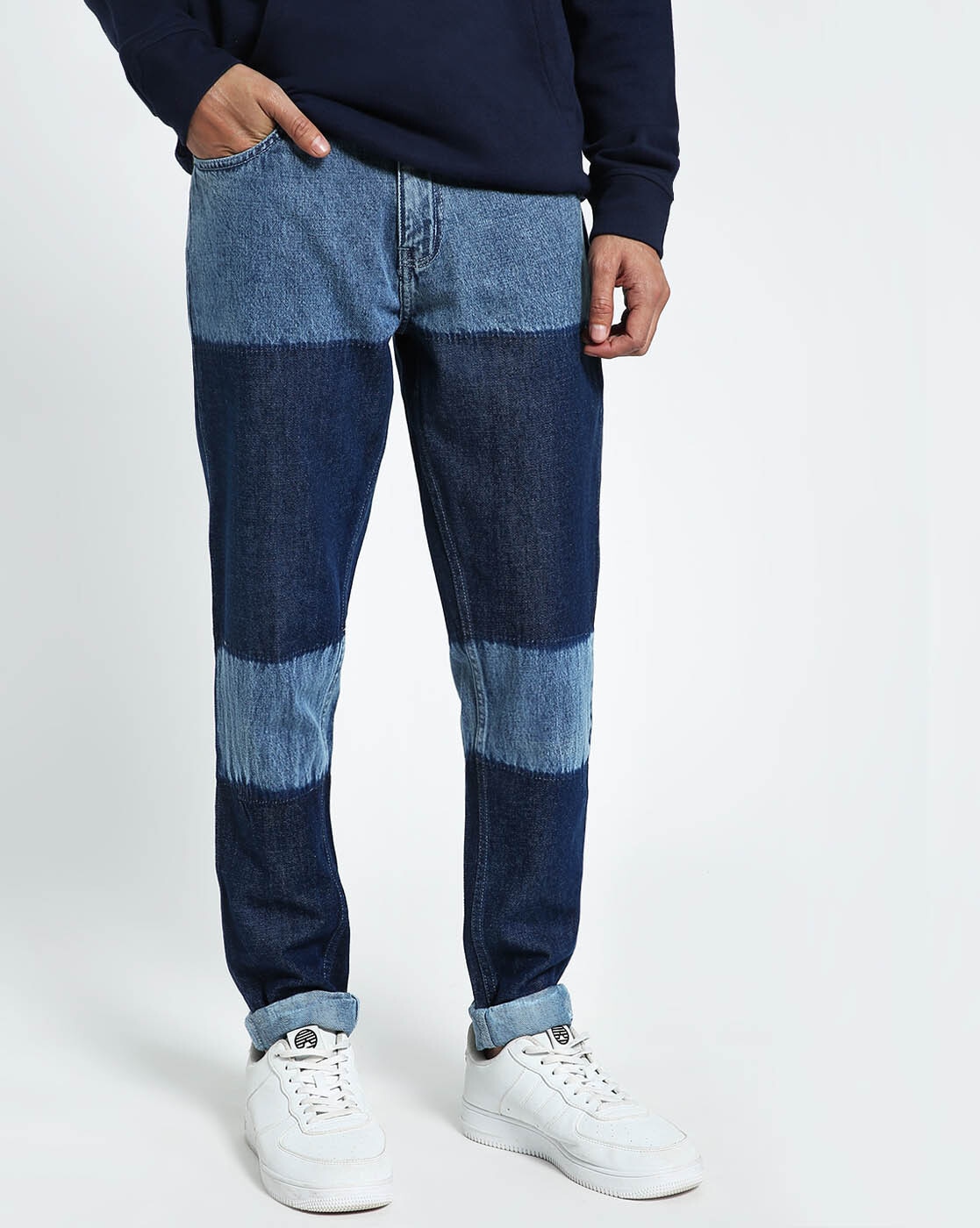 colour block jeans mens